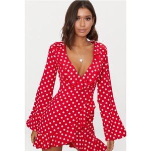 Red Polkadot Wrap Dress!! ❤️